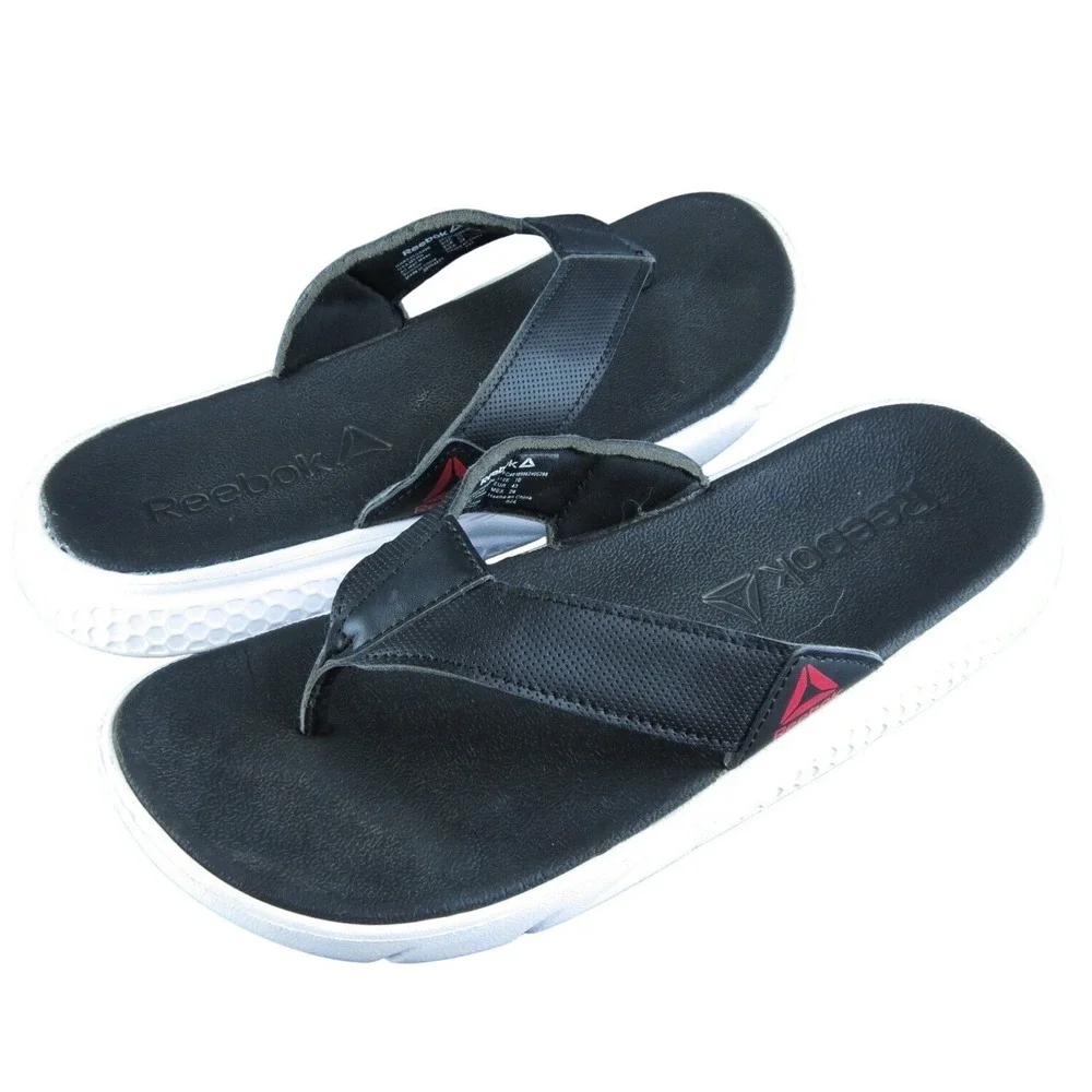 Reebok Men's  Flip Flop Black Synthetic‎ Size 10M Gently Used 2025